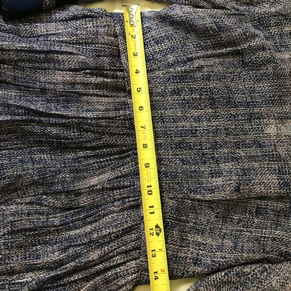 REBECCA TAYLOR Purple Linen Mix Media LS Dress - Picture 2 of 8